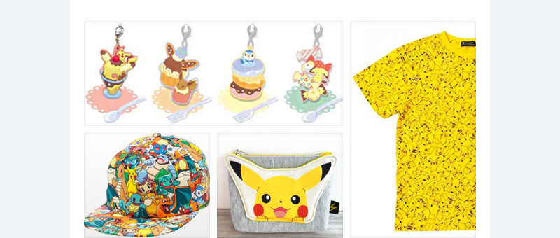 寶可夢神奇寶貝皮卡丘吊飾、T恤、鴨舌帽、化妝包